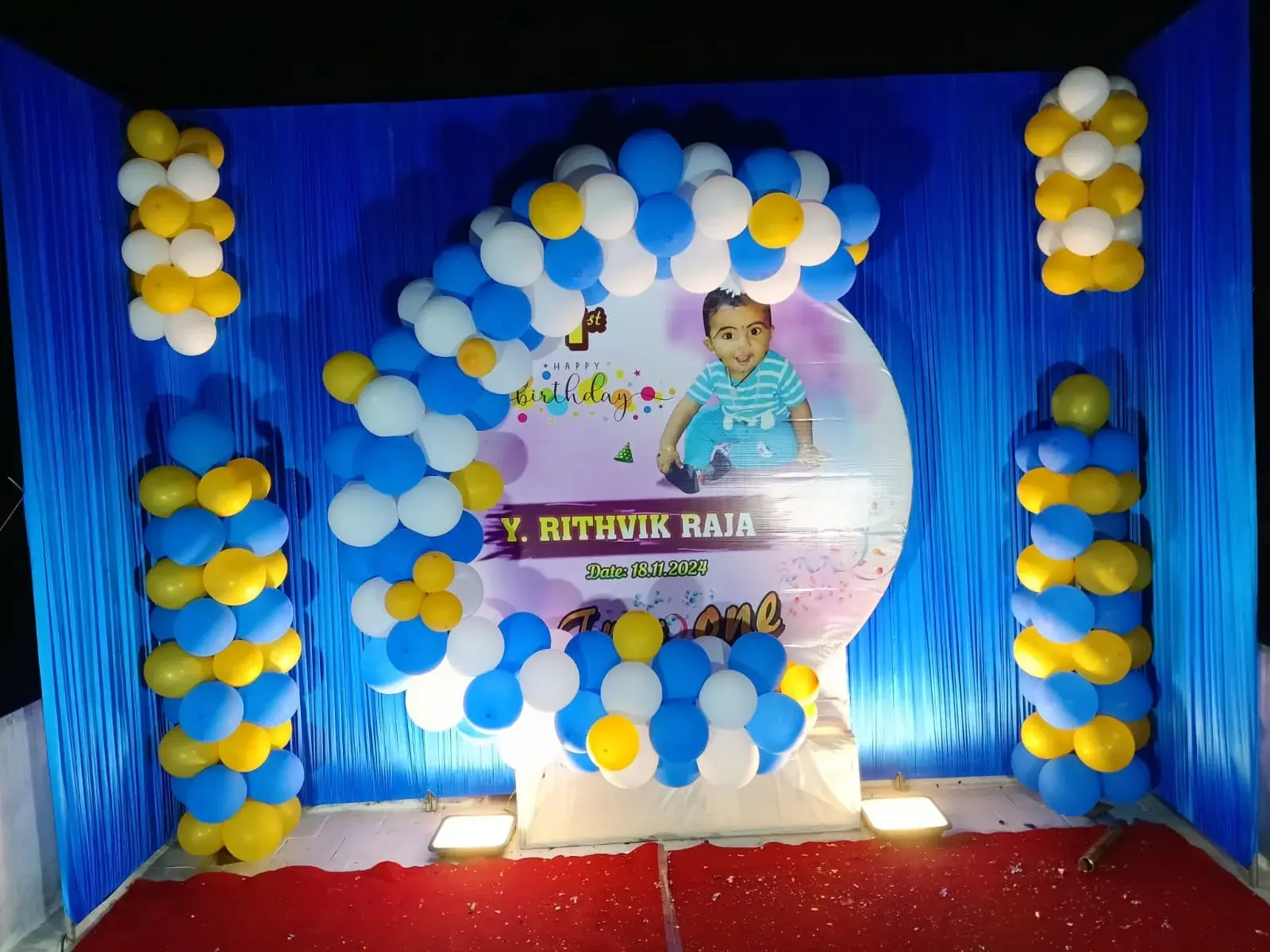 Birthday stage decoration